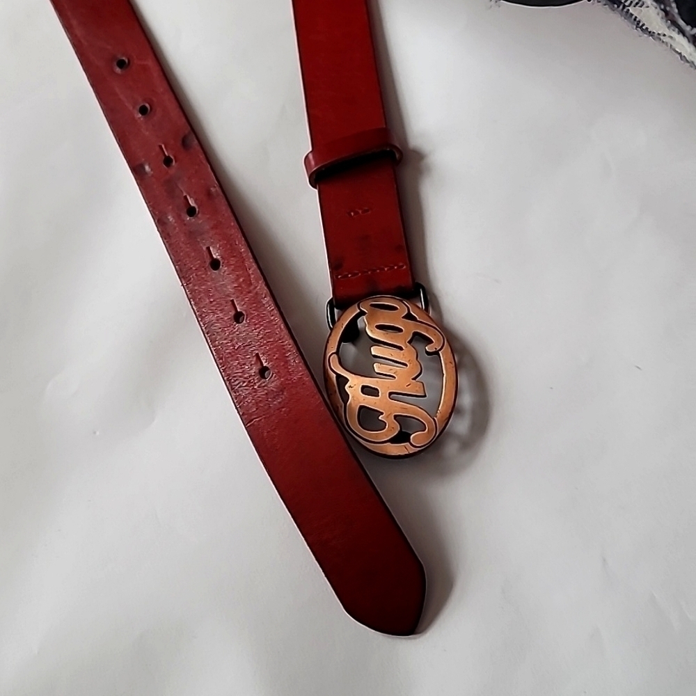 Hugo boss Red Made in Italy 100% COWHIDE   leather  belt - Picture 9 of 9
